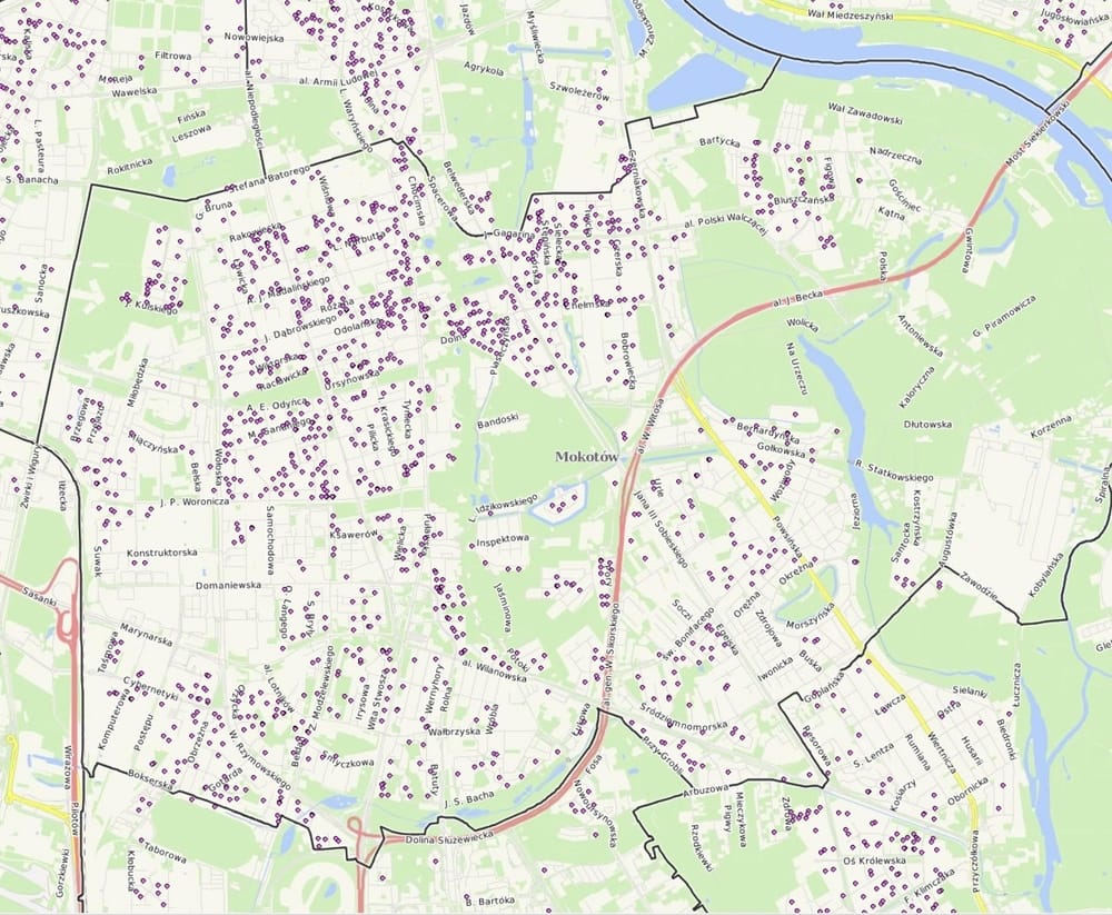 Najbardziej popularne mieszkaniowo obszary