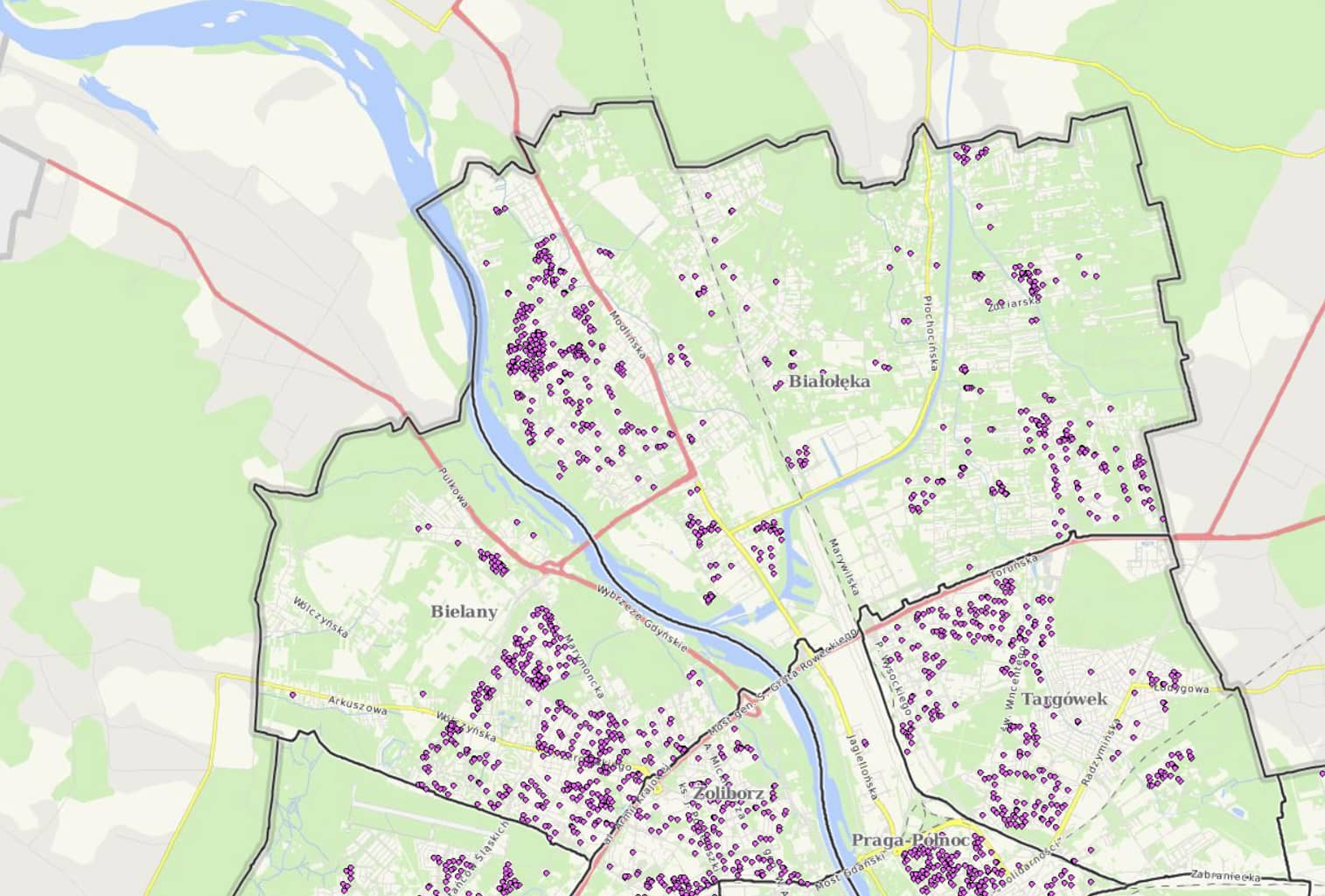 Białołęka - mapa dzielnicy